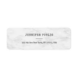 Stylish Marble Modern Simple Personalized Template Label
