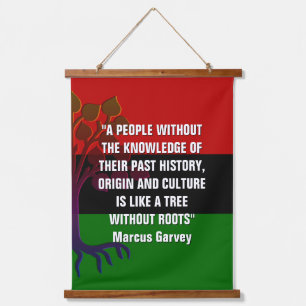 Stylish Marcus Garvey TREE WITHOUT ROOTS Hanging Tapestry