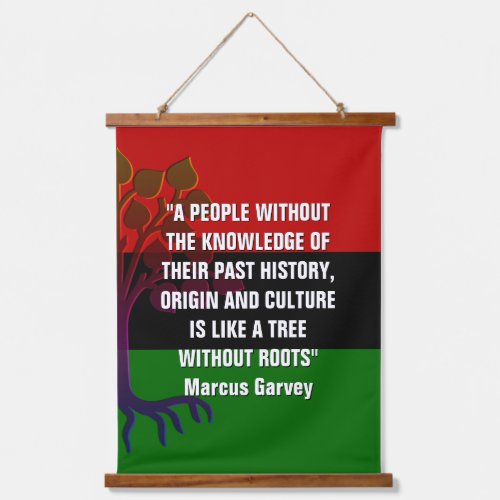 Stylish Marcus Garvey TREE WITHOUT ROOTS Hanging Tapestry