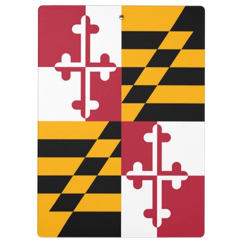 Stylish Maryland State Flag Decor Clipboard