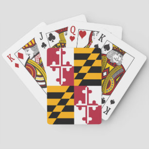Stylish Maryland State Flag Decor Poker Cards