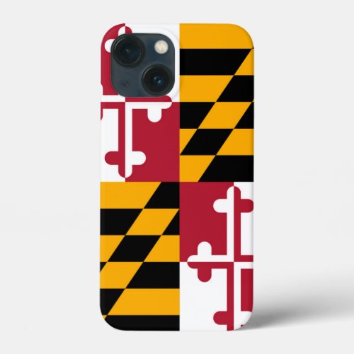 Stylish Maryland State Flag Design iPhone 13 Mini Case