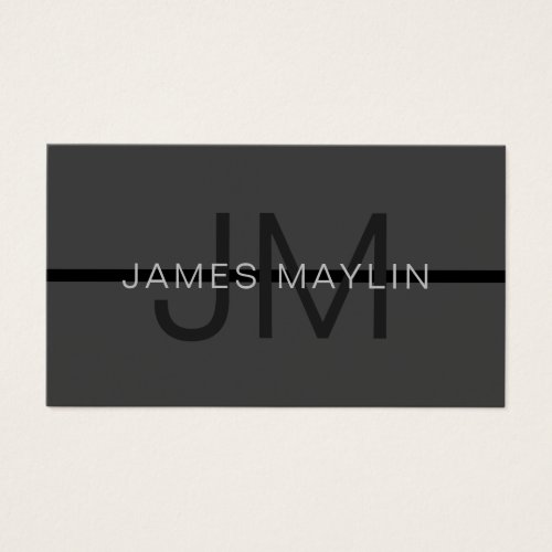 Stylish Masculine Dark Gray Name  Monogram 