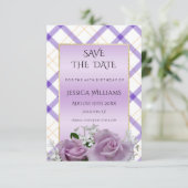 Stylish Mauve Floral Birthday Save The Date (Standing Front)