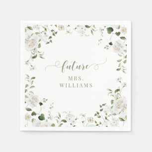 Stylish Meadow Floral Future Mrs Bridal Shower Nap Napkins