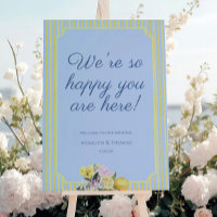 Stylish Mediterranean Lemons Welcome Wedding sign