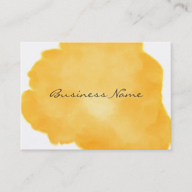 Stylish Medium Orange Swish of Color Business Card (Front)