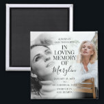 Stylish Memorial Before & After Photo Keepsake Magnet<br><div class="desc">Remember a loved one with this gorgeous stylish before and after fridge magnet, featuring 2 photographs of your family member or friend, (one when they were younger and the other when they were older), an elegant template with the heading 'In loving memory' their name or relation in handwritten calligraphy script...</div>