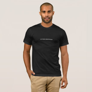Stylish Men Black Outside The System Slogan T-Shirt