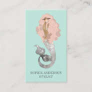 Stylish Mermaid Feminine Coastal Business Card at Zazzle