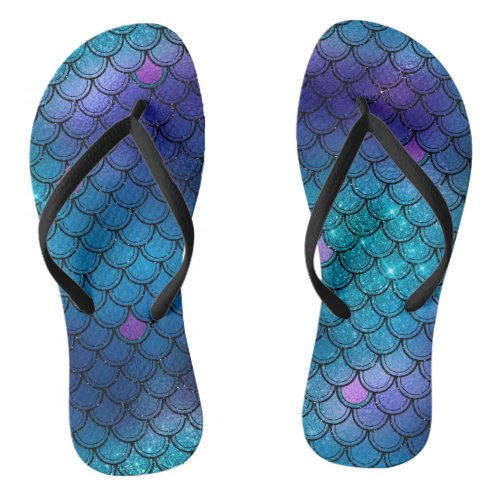 Stylish Mermaid Scale Flip Flops