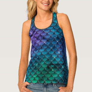 Stylish Mermaid Scale Womens Tank Top