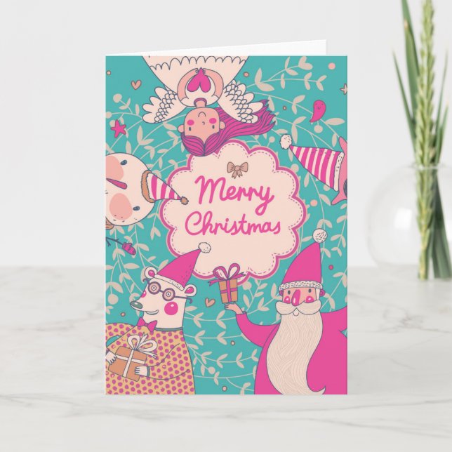 Stylish Merry Christmas Card (Front)