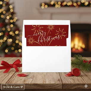 Stylish Merry Christmas Festive Design Envelope Liner