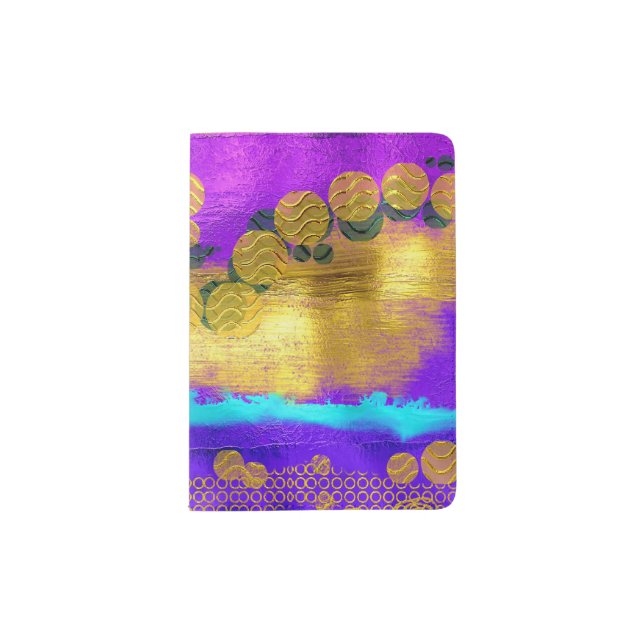 Stylish Metallic Paint Look Beautiful Passport Holder (Front)
