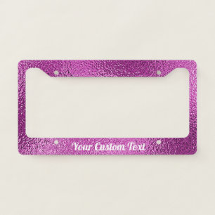 Stylish Metallic Purple Elegant Chic Unique Custom License Plate Frame