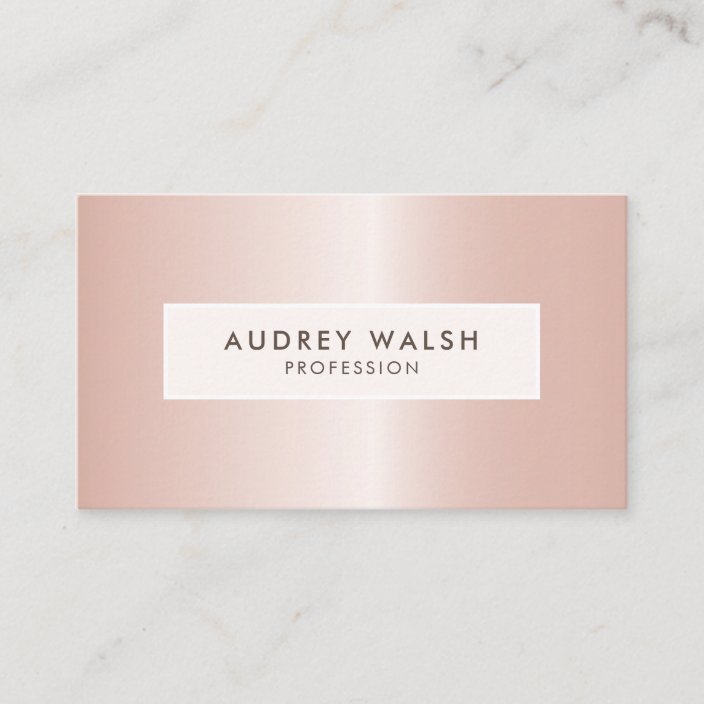 Stylish Metallic rose gold Luxury professional Business Card | Zazzle.com