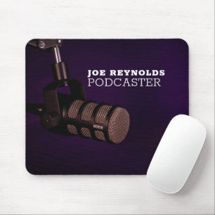 Stylish Microphone, Podcaster, Podcast Mouse Pad