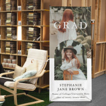 Stylish Minimal 2 Photo Graduation