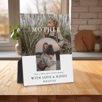 Stylish Minimal 2 Photo MOTHER  Plaque