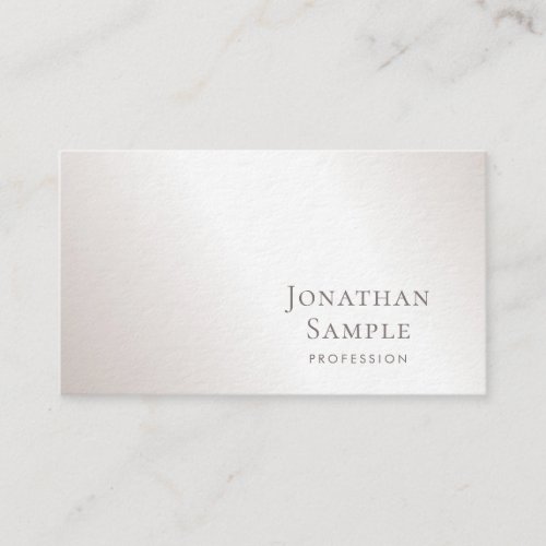 Stylish Minimal Design Silver Luxury Excellent Business Card