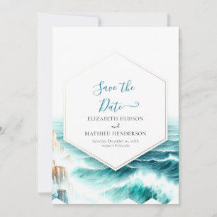 Stylish Minimal Nautical Wedding Save The Date