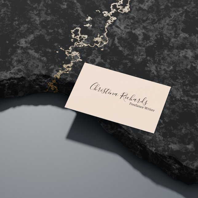 Stylish Minimalist Beige Business Card (Creator Uploaded)