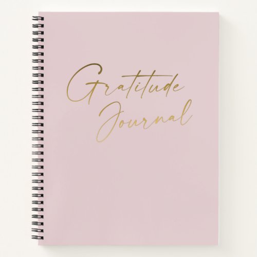 Stylish Minimalist Blush Gratitude Notebook