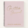 Stylish Minimalist Blush Personalized Gratitude Notebook