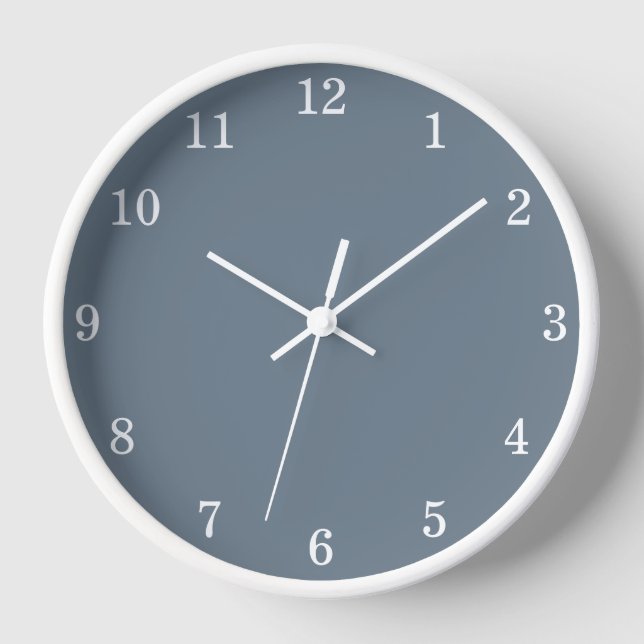 Stylish Minimalist Cool Gray Wall Clock (Front)