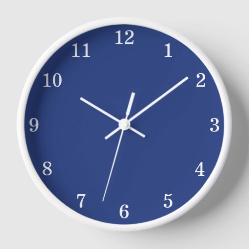 Stylish Minimalist Dark Blue Wall Clock