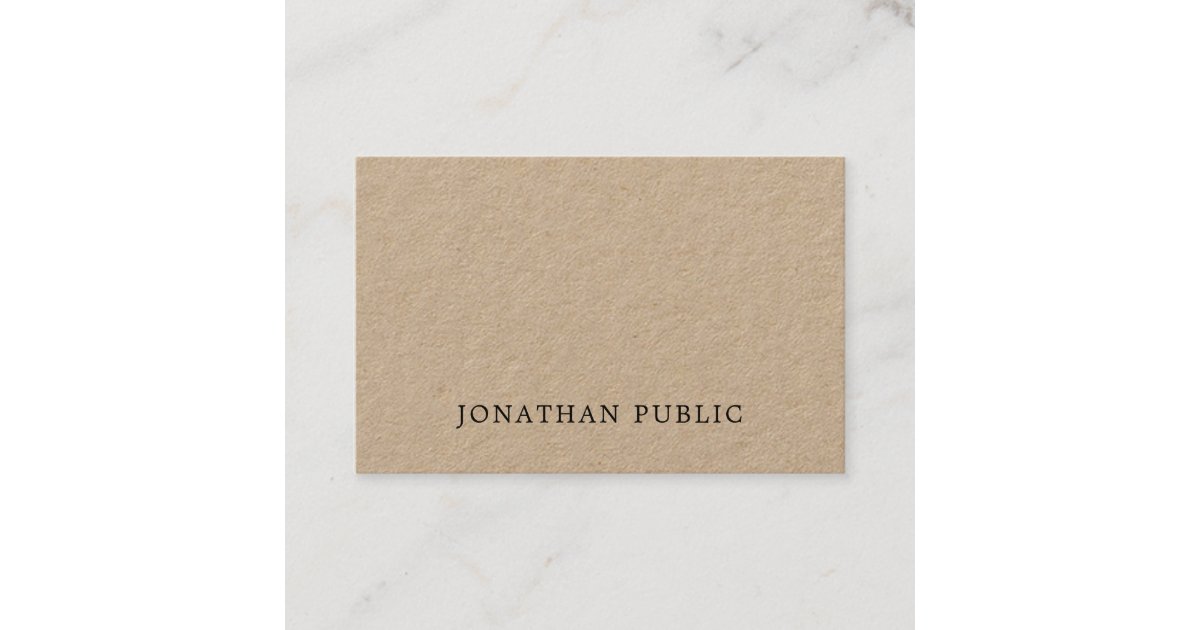 Stylish Minimalist Design Modern Unique Plain Luxe Business Card | Zazzle