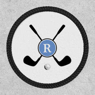Stylish Minimalist Logo and Monogram Golf Player Patch