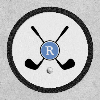 Stylish Minimalist Logo and Monogram Golf Player Patch