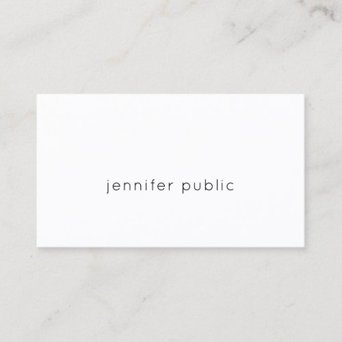 Stylish Minimalist Modern Cool Professional Plain Business Card