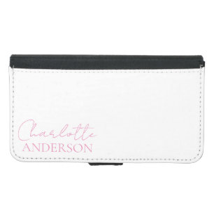 Stylish Minimalist Monogram Name  Samsung Galaxy S5 Wallet Case