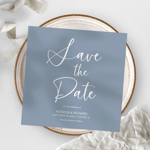 Stylish Minimalist Non Photo Wedding Save The Date Invitation