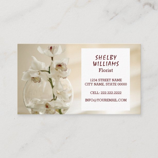 waterman funeral home business card