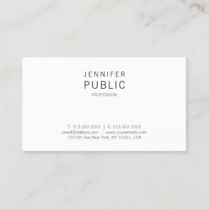 Stylish Minimalist Professional Modern Sleek Plain Business Card