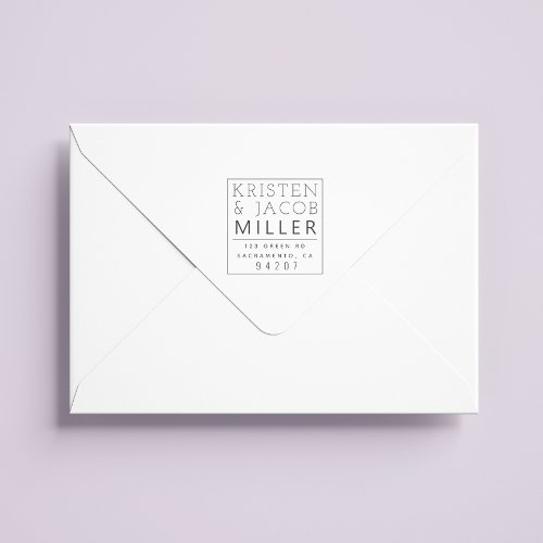 Stylish Minimalist   Return Address Stamp
