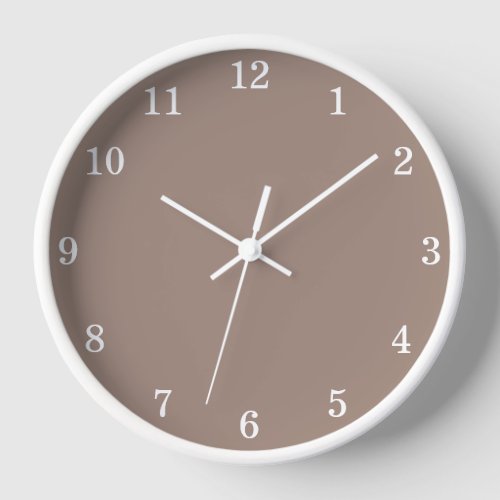 Stylish Minimalist Taupe Wall Clock