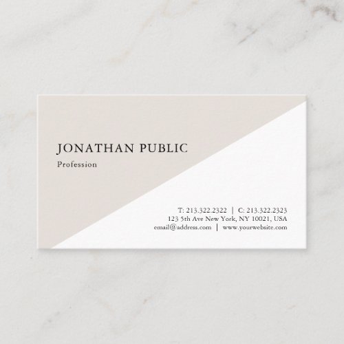 Stylish Minimalist Template Modern Elegant Trendy Business Card