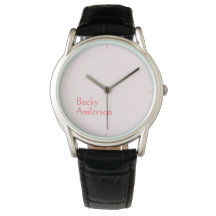 Stylish Minimalist Text Design Red on Pink