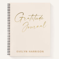 Stylish Minimalist White Personalized Gratitude
