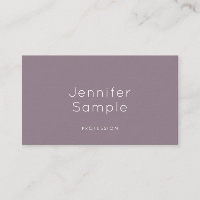 Stylish Minimalistic Design Modern Plain Luxury Business Card (Front)