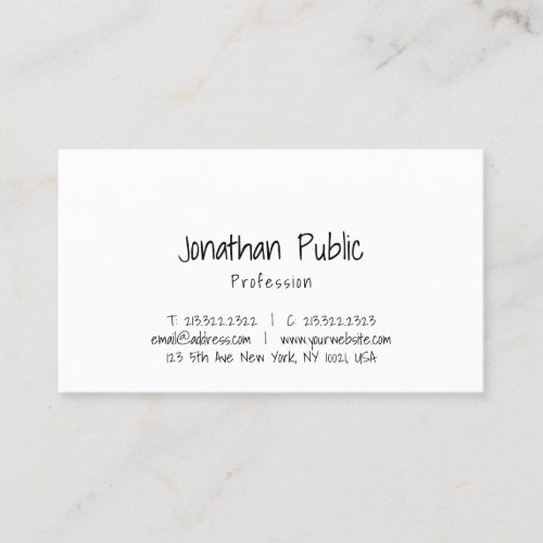 Stylish Minimalistic Design Professional Template Business Card