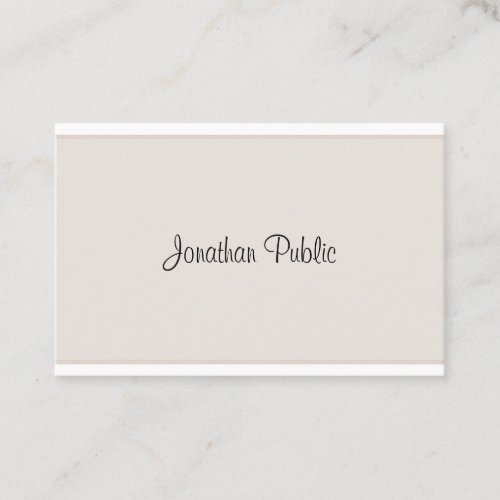 Stylish Minimalistic Elegant Simple Modern Plain Business Card