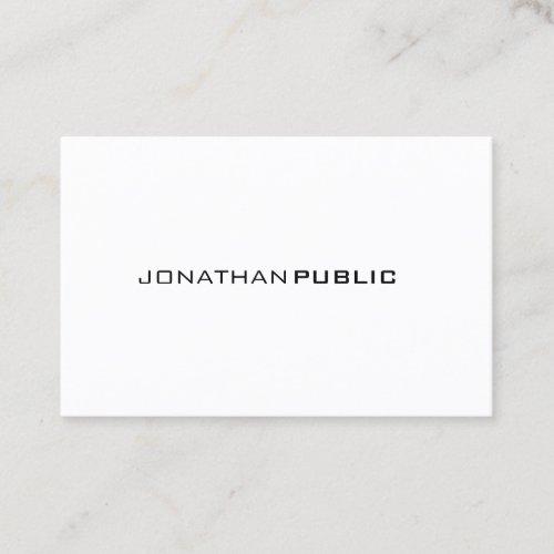 Stylish Minimalistic Modern Professional Sleek Top Business Card