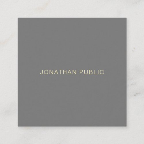 Stylish Minimalistic Modern Professional Template Square Business Card