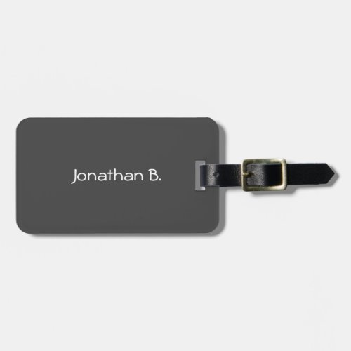 Stylish Minimalistic Modern Trendy Design For Men Luggage Tag